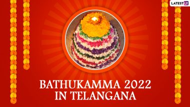 Bathukamma 2022 Images & HD Wallpapers for Free Download Online: Share Greetings To Celebrate the Nine-Day Festival of Flowers in Telangana
